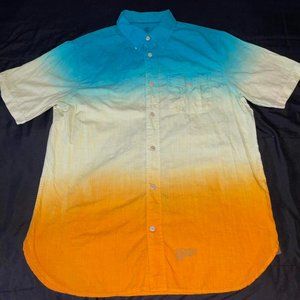 Vintage Y2K Rocawear Tie Dye Button Shirt Large
